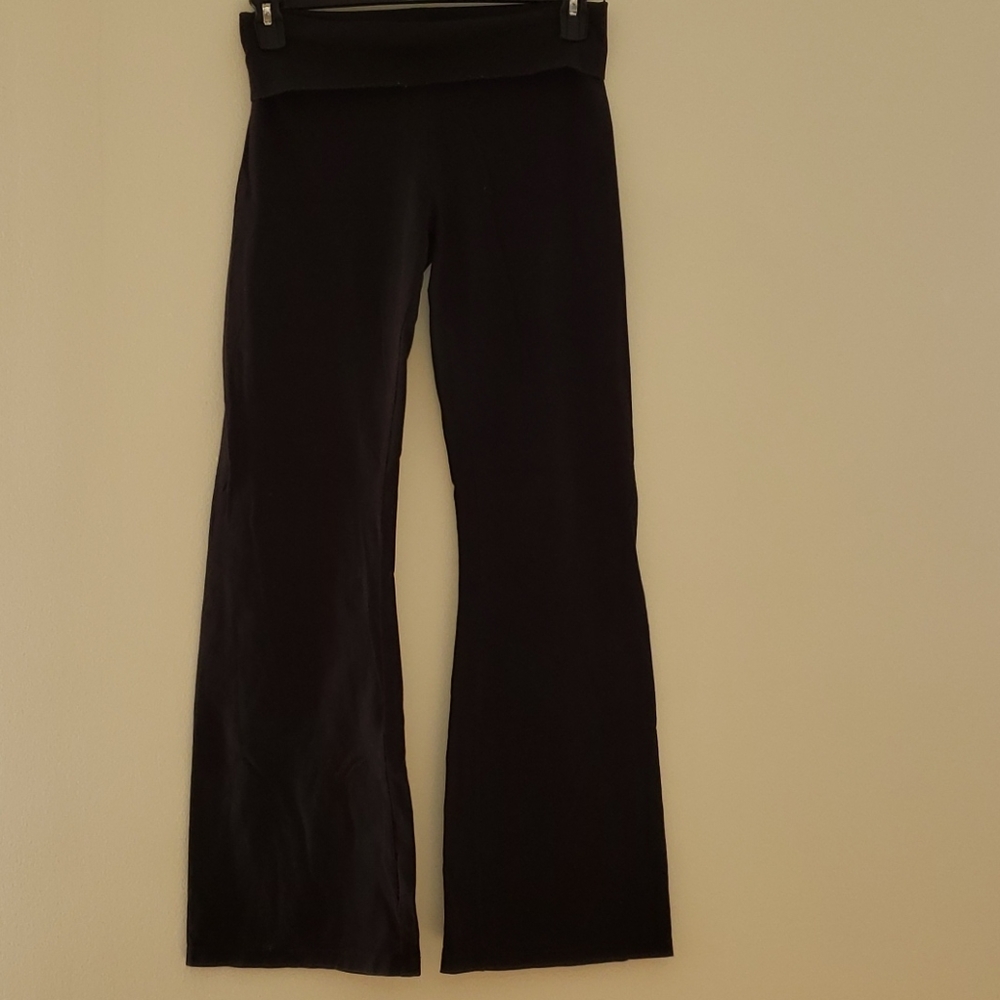 Foldover waist slim gym flare legging